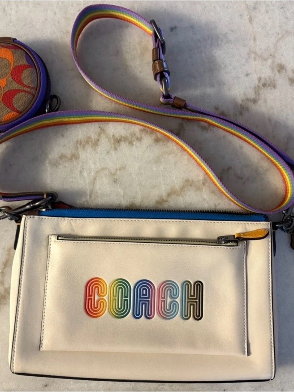 Coach Holden Crossbody With Rainbow coach bag in the Chalk Multi colorway